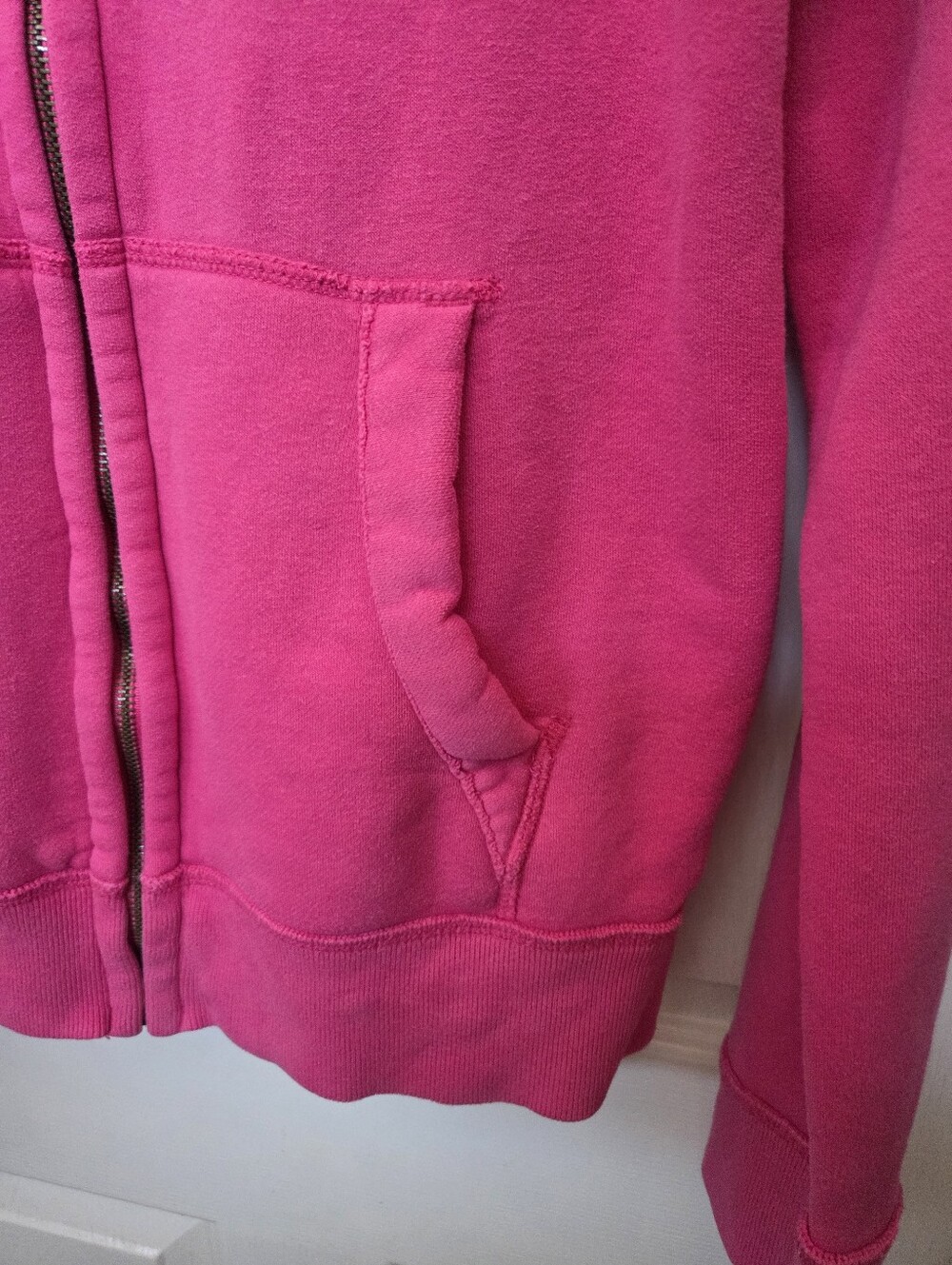 Hollister California Y2K Pink Zip-Up Hoodie with Blue Logo Surfer Girly Retro M - Picture 2 of 8